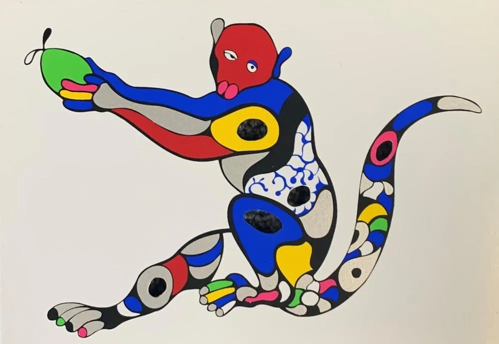 丝网印刷 De Saint Phalle - Singe à la mangue