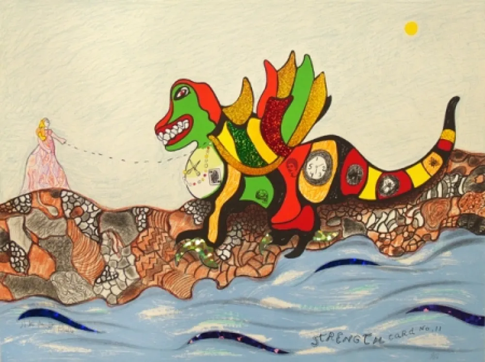 石版画 De Saint Phalle - Strength Card No.11 