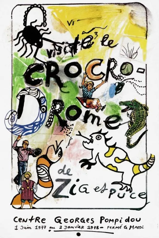海报 De Saint Phalle - Visitez le crocrodrome de Zig et Puce