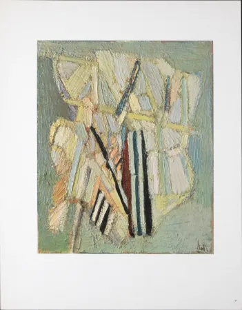 胶版印刷 De Stael - Composition Céladon,1960.