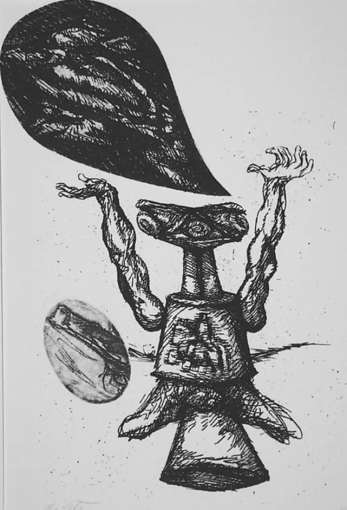 蚀刻版画 De Vita - Le cose che volano I