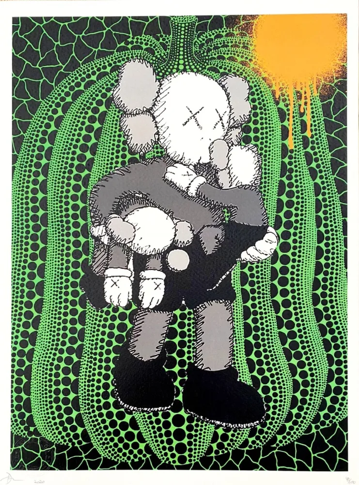 数码版画 Death Nyc - Kaws Green Pumpkin