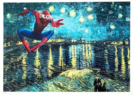 数码版画 Death Nyc - Spiderman Starry Night