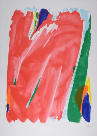 石版画 Debré - Le Rideau rouge