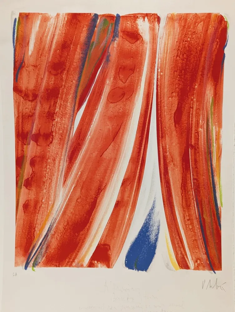 石版画 Debré - Le Rideau rouge (Séguier) 