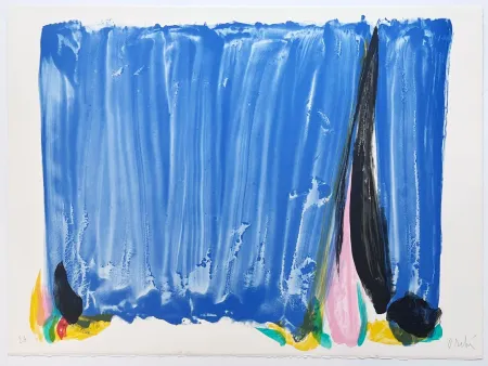 石版画 Debré - Signe-Paysage Loire 