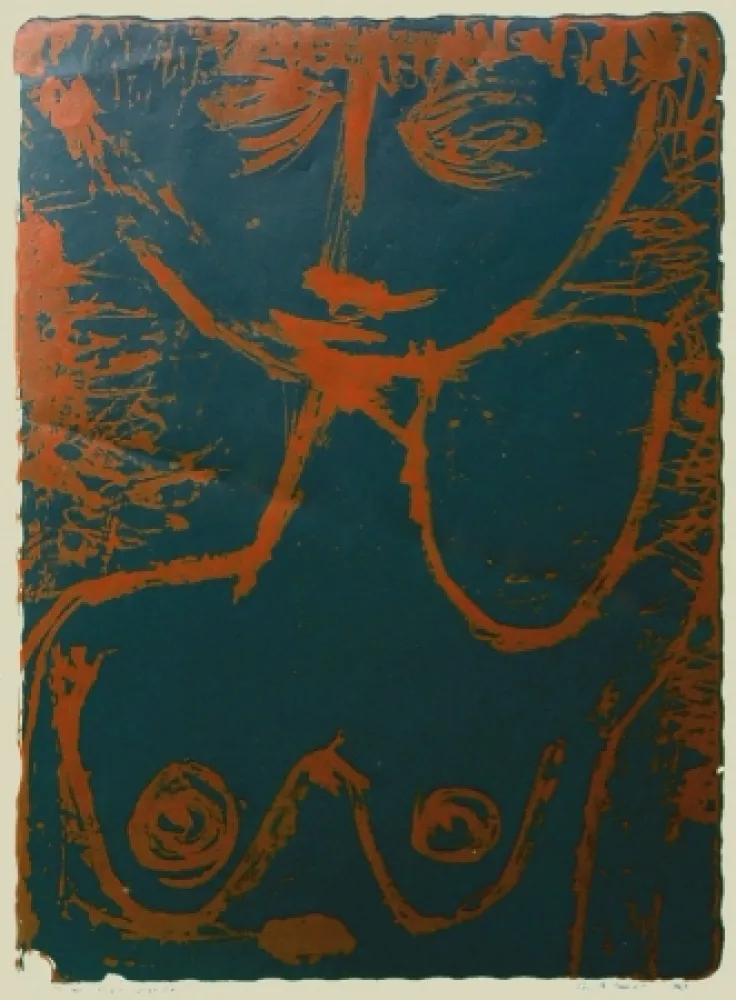 石版画 Deforest - The Young Spinster