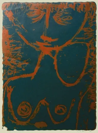 石版画 Deforest - The Young Spinster