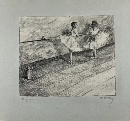 石版画 Degas - A la barre. 1888-1889. 