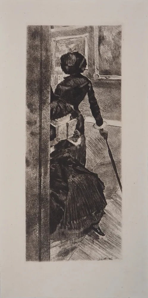 版画 Degas - Au Louvre, la peinture, Mary Cassatt