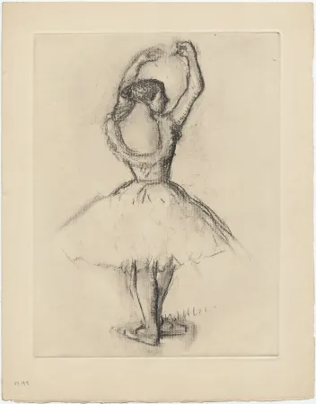 蚀刻版画 Degas - Danseuse (étude, vers 1878-1880)