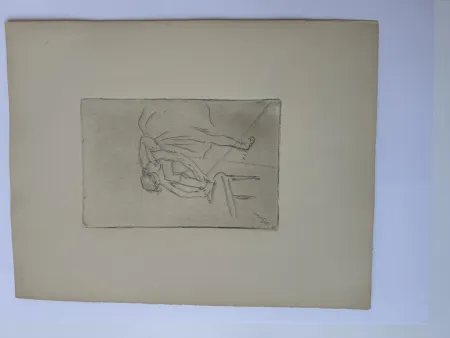 蚀刻版画 Degas - Danseuse mettant son chausson