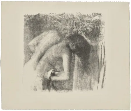 石版画 Degas - La sortie du bain