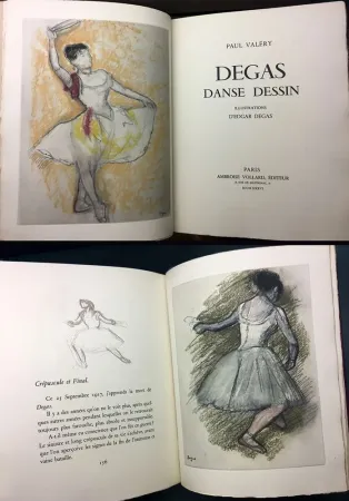插图书 Degas - Paul Valéry : DEGAS DANSE DESSIN. 26 gravures en couleurs (Vollard, Paris 1936).