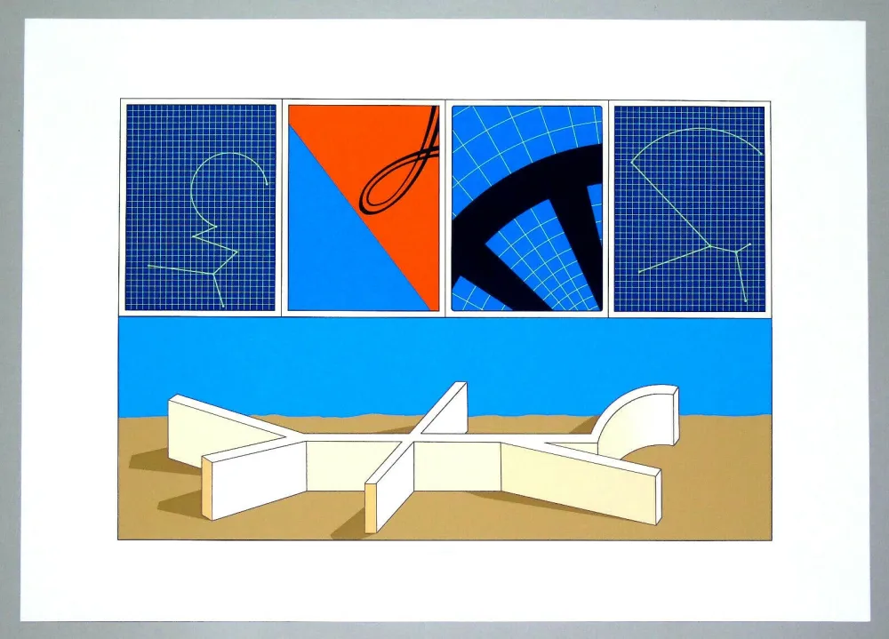 石版画 Del Pezzo - Composizione