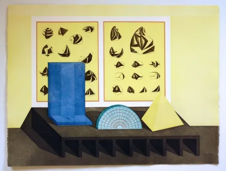 版画 Del Pezzo - Figure Geometrique