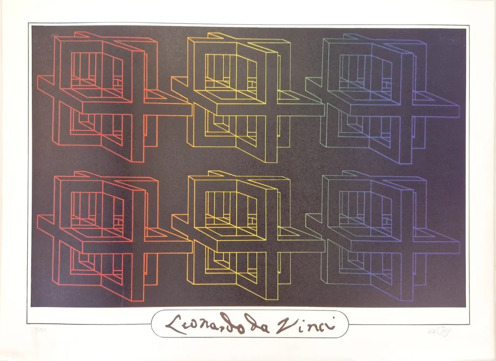 石版画 Del Pezzo -  Leonardo da Vinci 