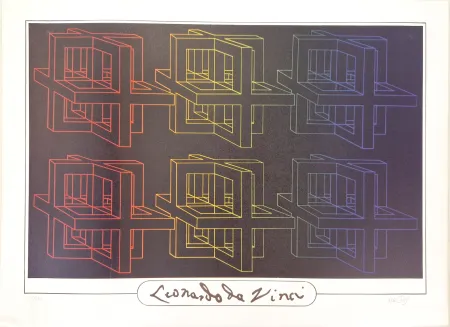 石版画 Del Pezzo -  Leonardo da Vinci 