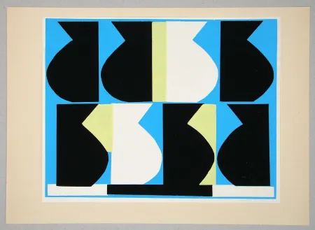 丝网印刷 Delahaut - Composition pour Art Abstrait