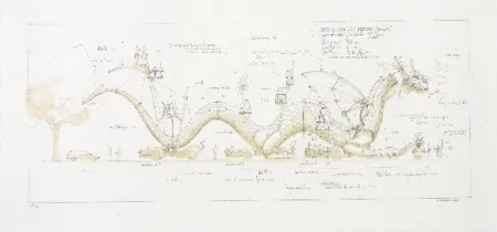 石版画 Delarozière - Le dragon