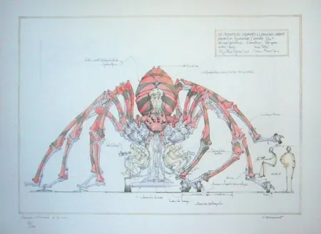 石版画 Delarozière - Red spider - la machine - Liverpool