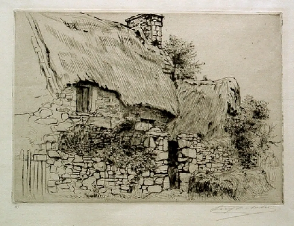 金刚砂版画 Delatre - Ferme en Bretagne pres Paimpol