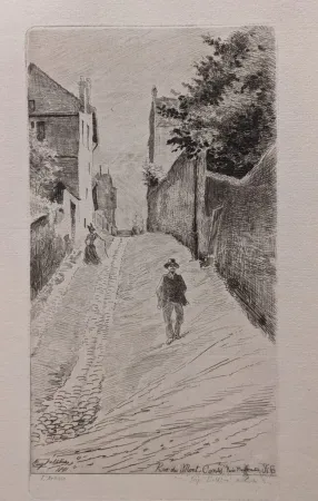 版画 Delatre - Rue du Mont-Cenis