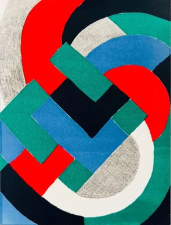 石版画 Delaunay - Abstract Composition