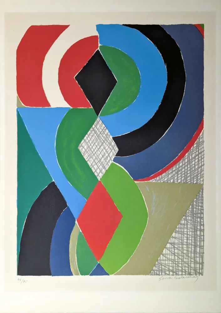 石版画 Delaunay - Abstraction colorée 