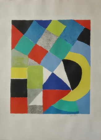 石版画 Delaunay - Arlequin (Harlequin)