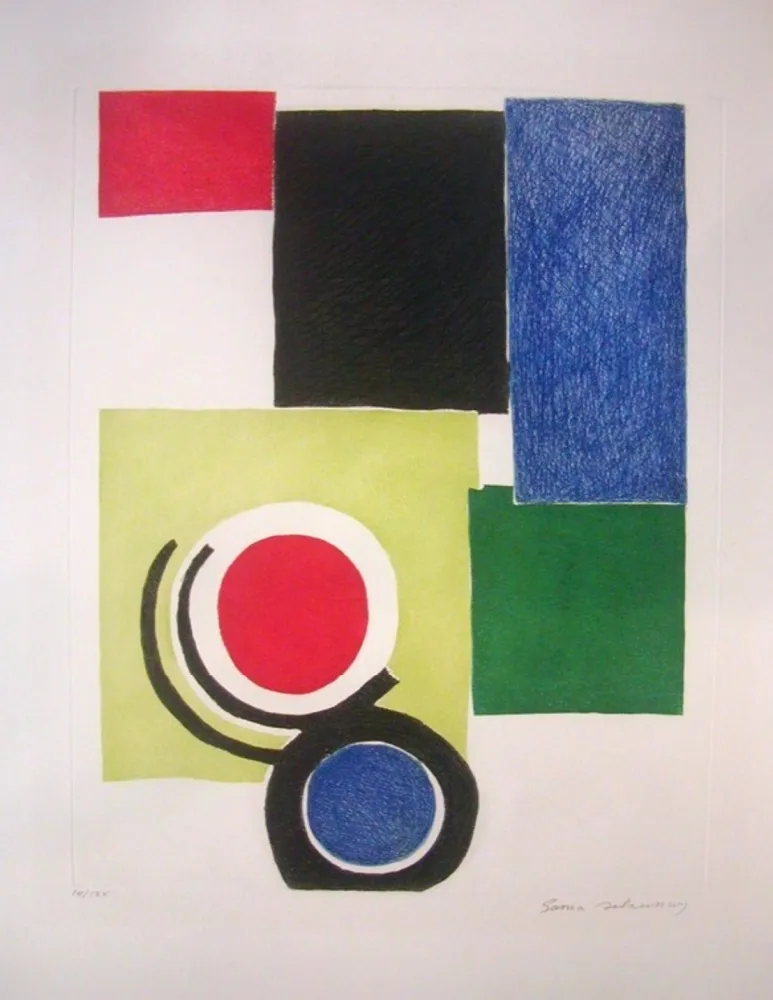 版画 Delaunay - Circle Composition