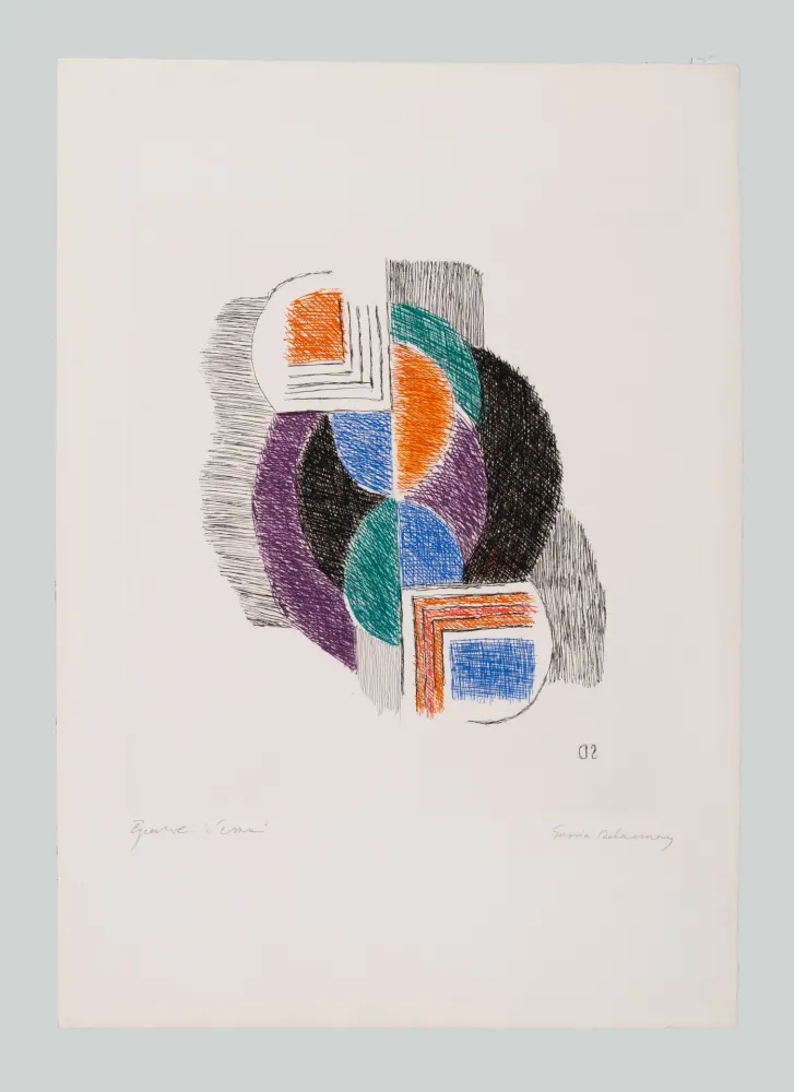 版画 Delaunay - Composition