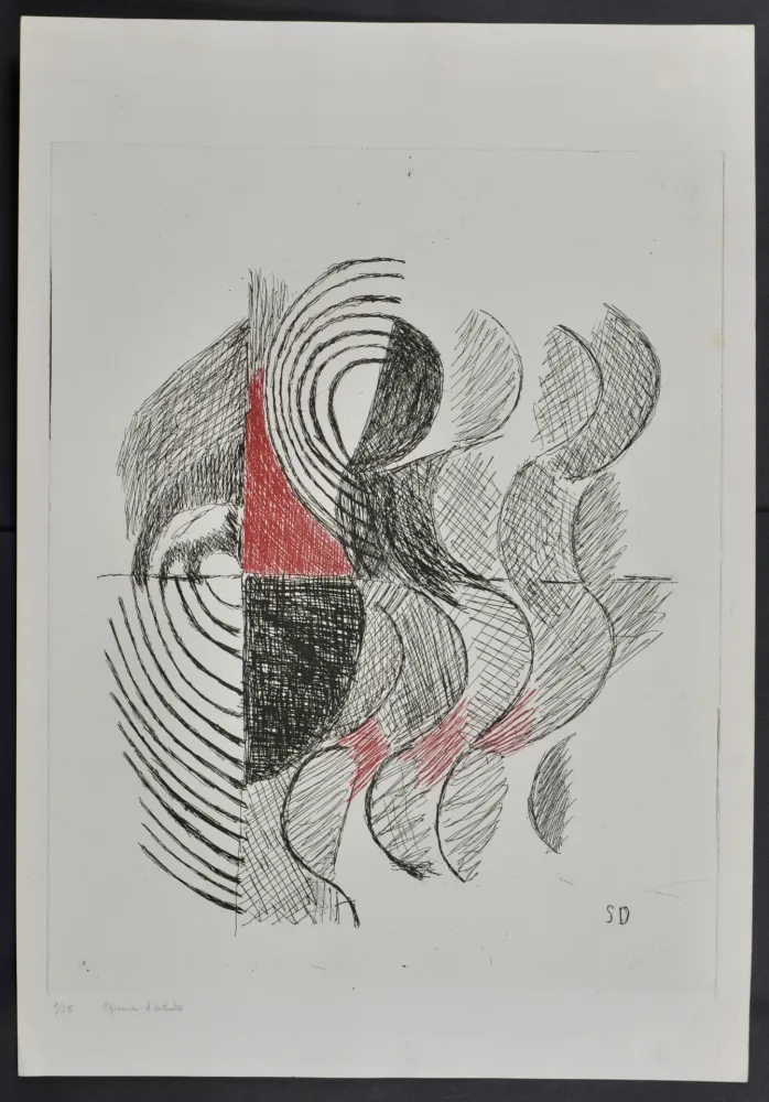 蚀刻版画 Delaunay - Composition, 1965