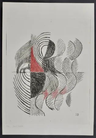 蚀刻版画 Delaunay - Composition, 1965