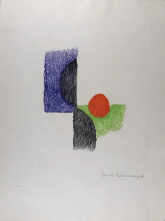 蚀刻版画 Delaunay - Composition, 1970 - Hand-signed