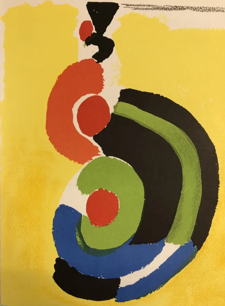 石版画 Delaunay - Composition géométrique