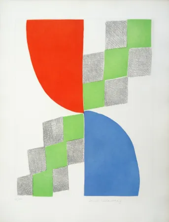 蚀刻版画 Delaunay - Composition géométrique