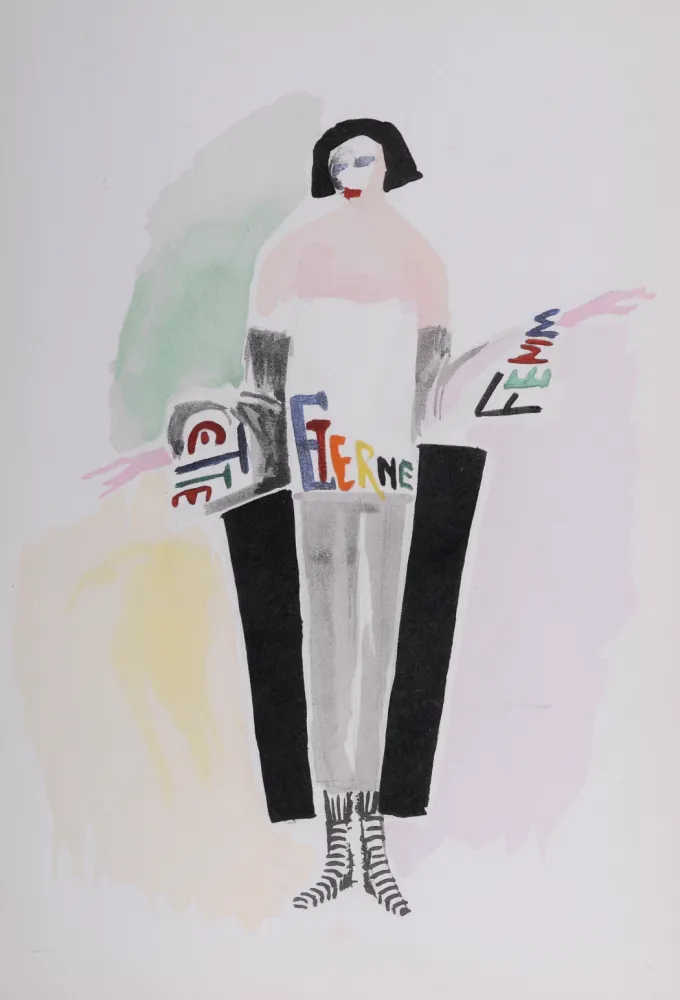 镂版印刷 Delaunay -  Costumes (V), 1969