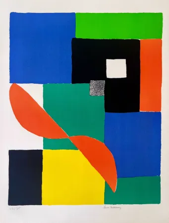 石版画 Delaunay - Hélice Rouge 