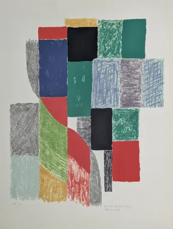 石版画 Delaunay - Oriflamme 