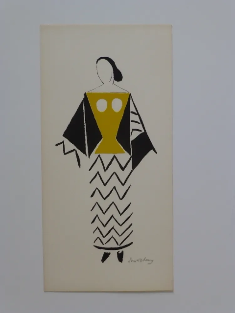 石版画 Delaunay - Projet de costume
