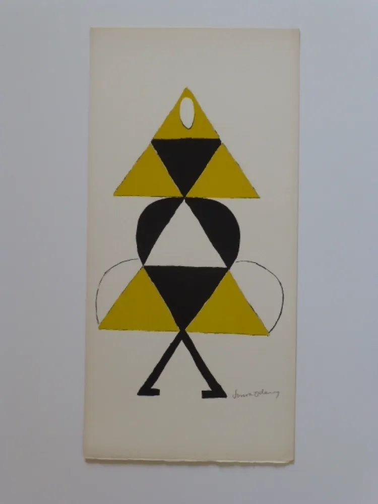 石版画 Delaunay - Projet de costume 