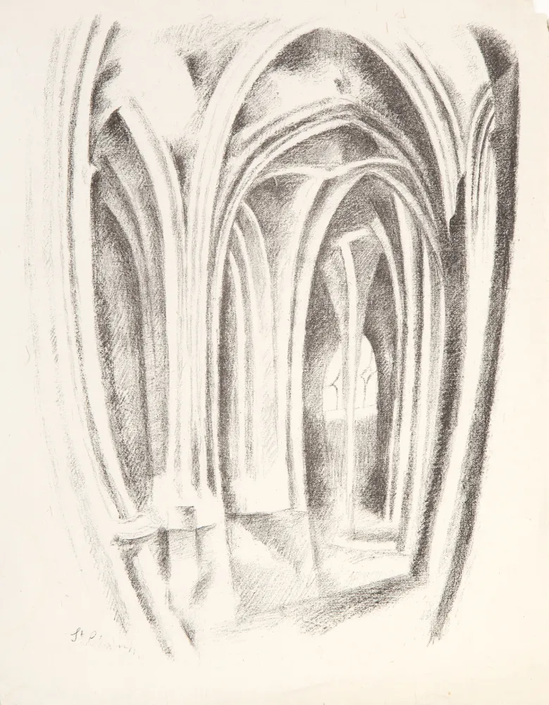 石版画 Delaunay - Saint-Severin