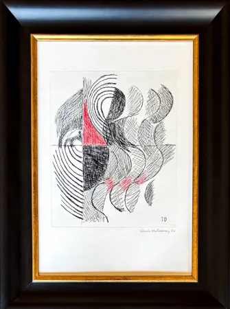 版画 Delaunay - Sonia Delaunay (1885-1979) - Composition - etching on paper - 1964