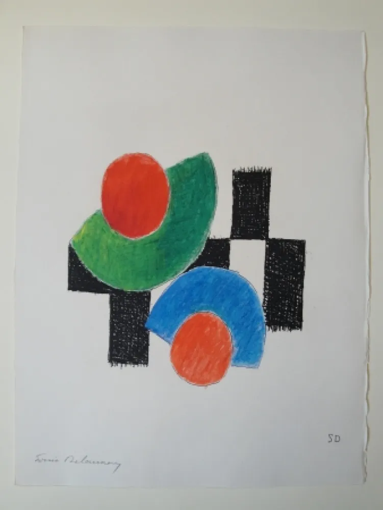 飞尘腐蚀法 Delaunay - TZARA, Tristan. Juste présent. Eaux-fortes de Sonia Delaunay