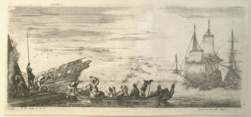 干刻版画 Della Bella - Sea landscape