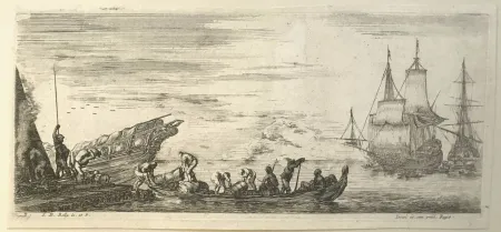 干刻版画 Della Bella - Sea landscape