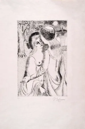 蚀刻版画 Delvaux - Douce Nuit