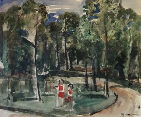 复数作品 Delvaux - Sans Titre (Paysage à Huy)