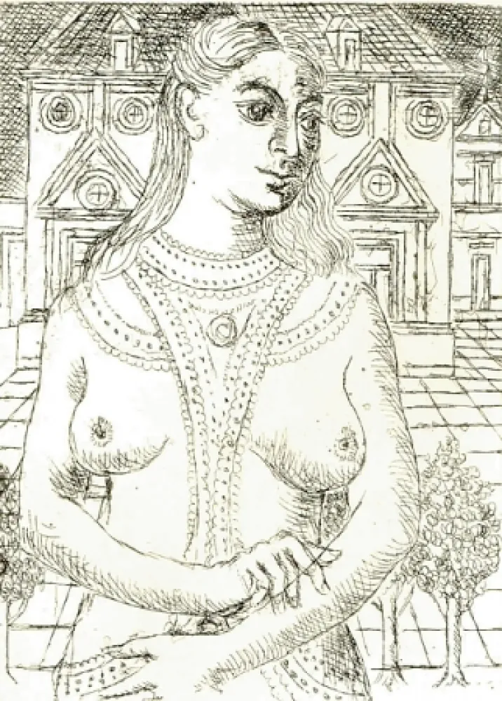 版画 Delvaux - Senza titolo